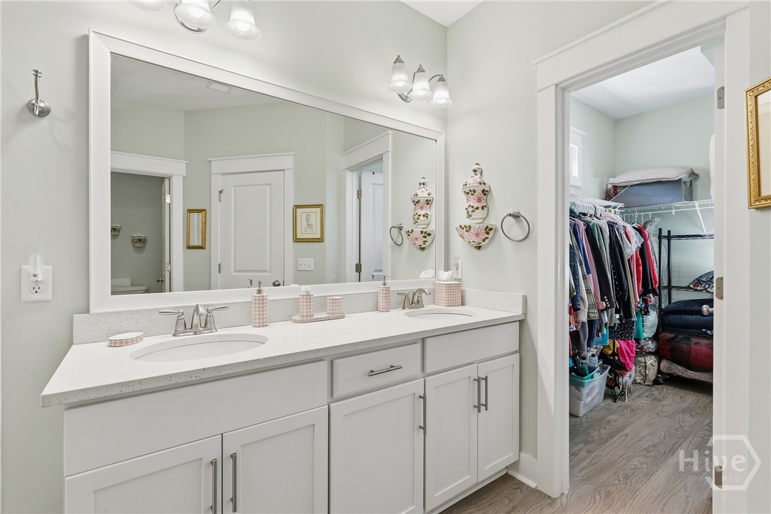 Primary bathroom with double vanity