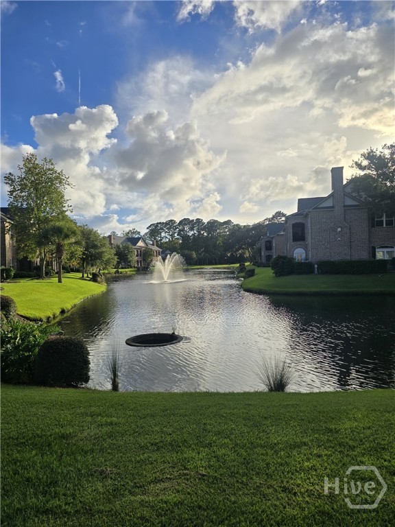 View of Lagoon with Fountains from 1704 back courtyard