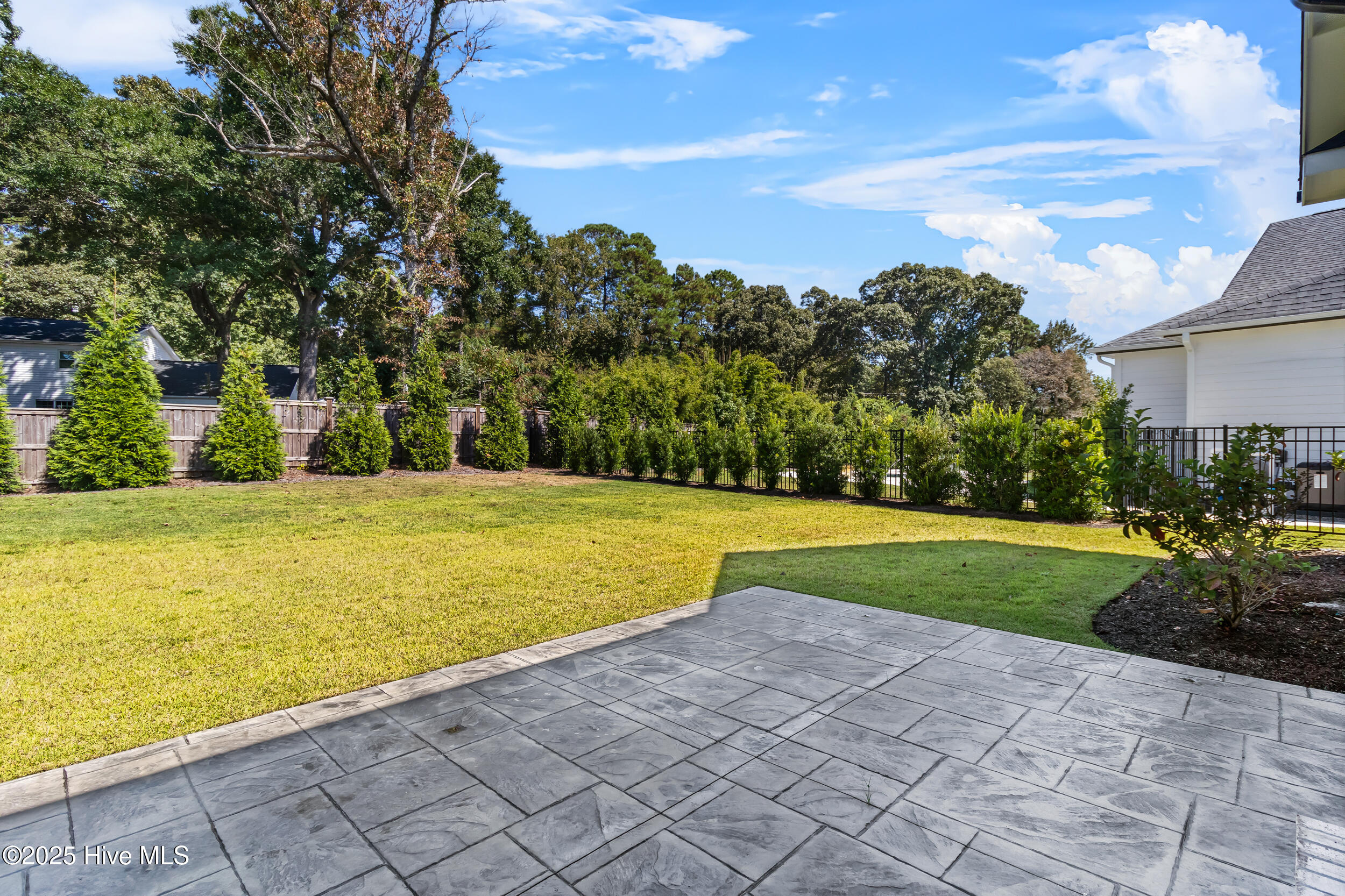 Stamped concrete patio