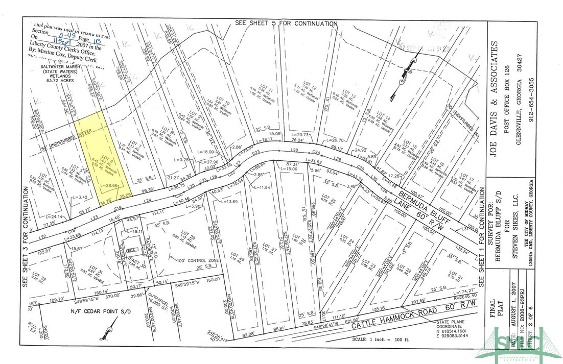 LOT 6 Bermuda Bluff Lane, Midway, GA, 31320
