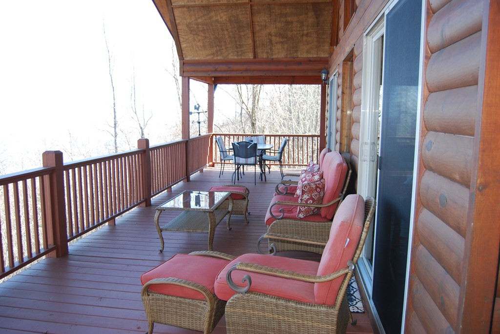 Main front deck under covered roof