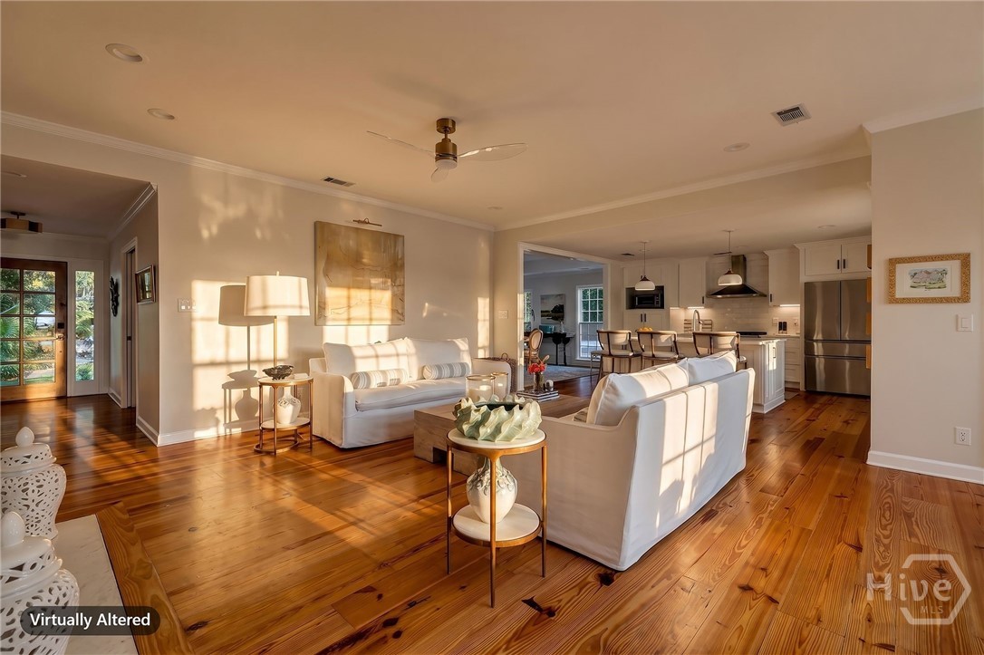 Family Room overlooking pool and lagoon