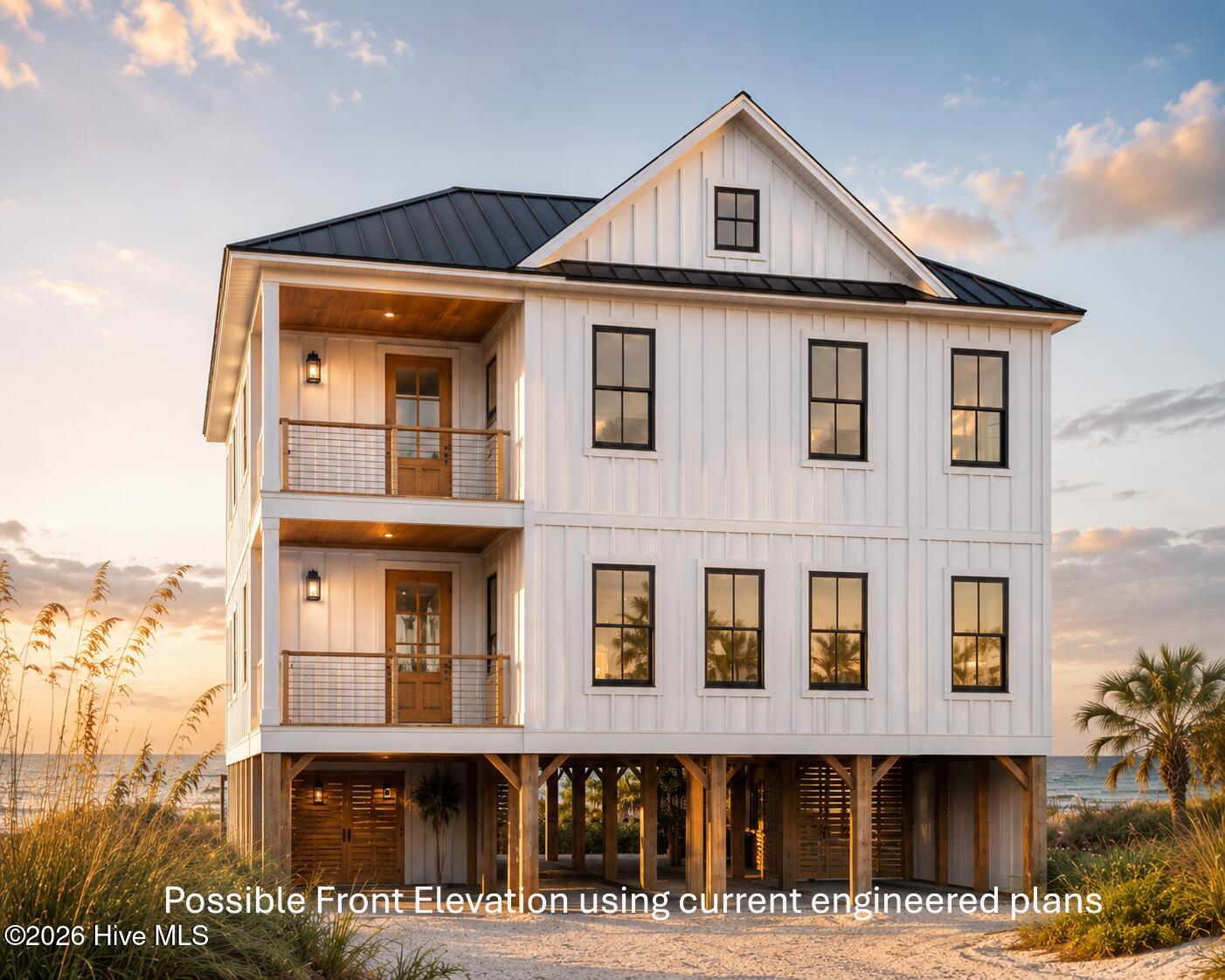Example of possible front elevation if using current engineered plans
