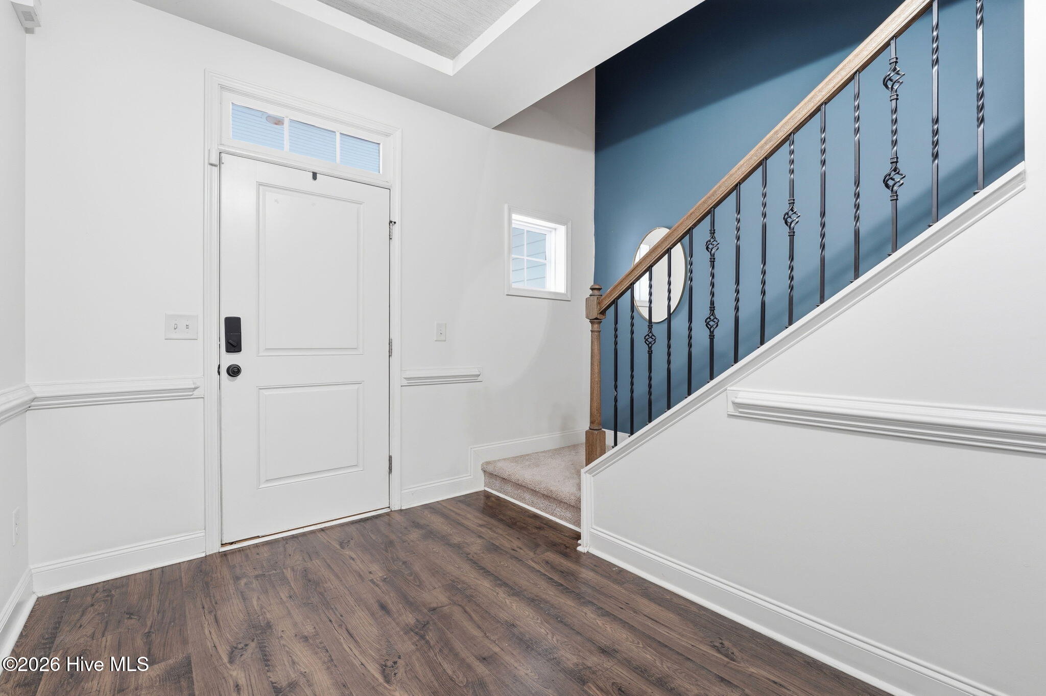 LVP flooring as you enter the foyer