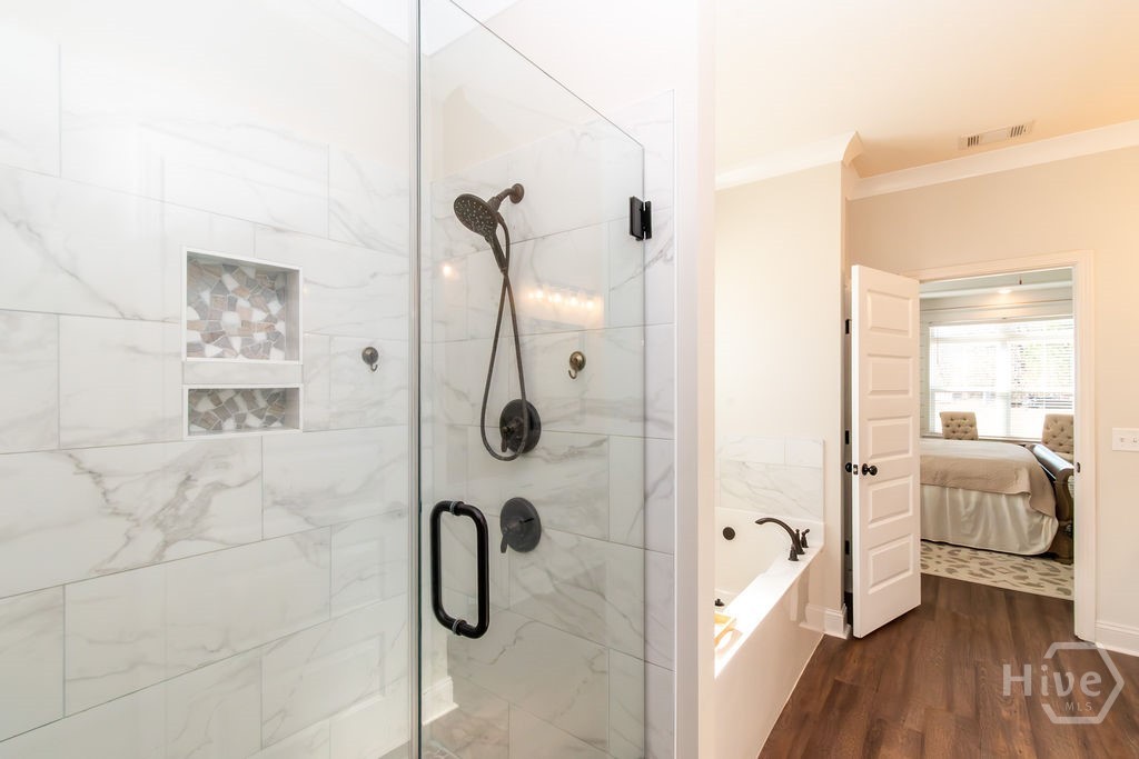 Tile Shower with additional Rain Shower Head