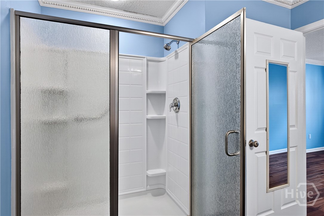 Shower in the master bath