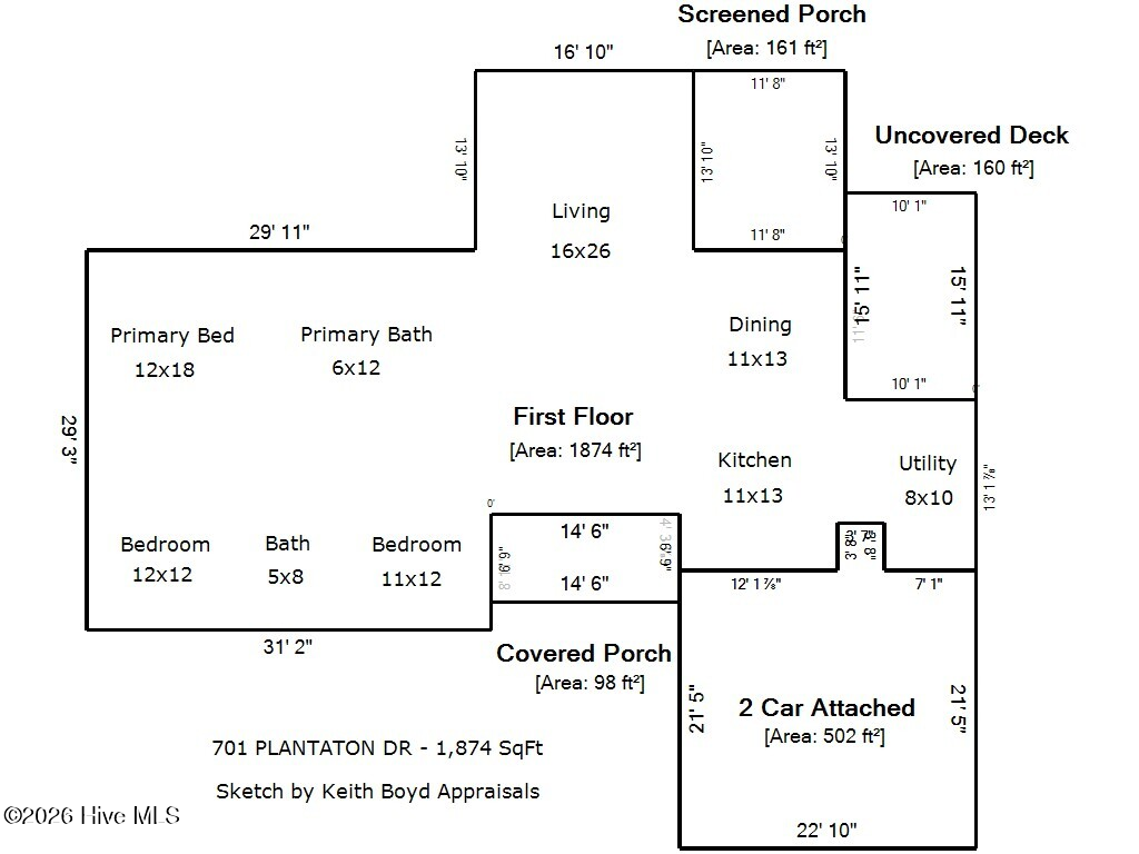 Exterior photo of 701 Plantation Drive, New Bern, NC 28562. MLS: 100597326
