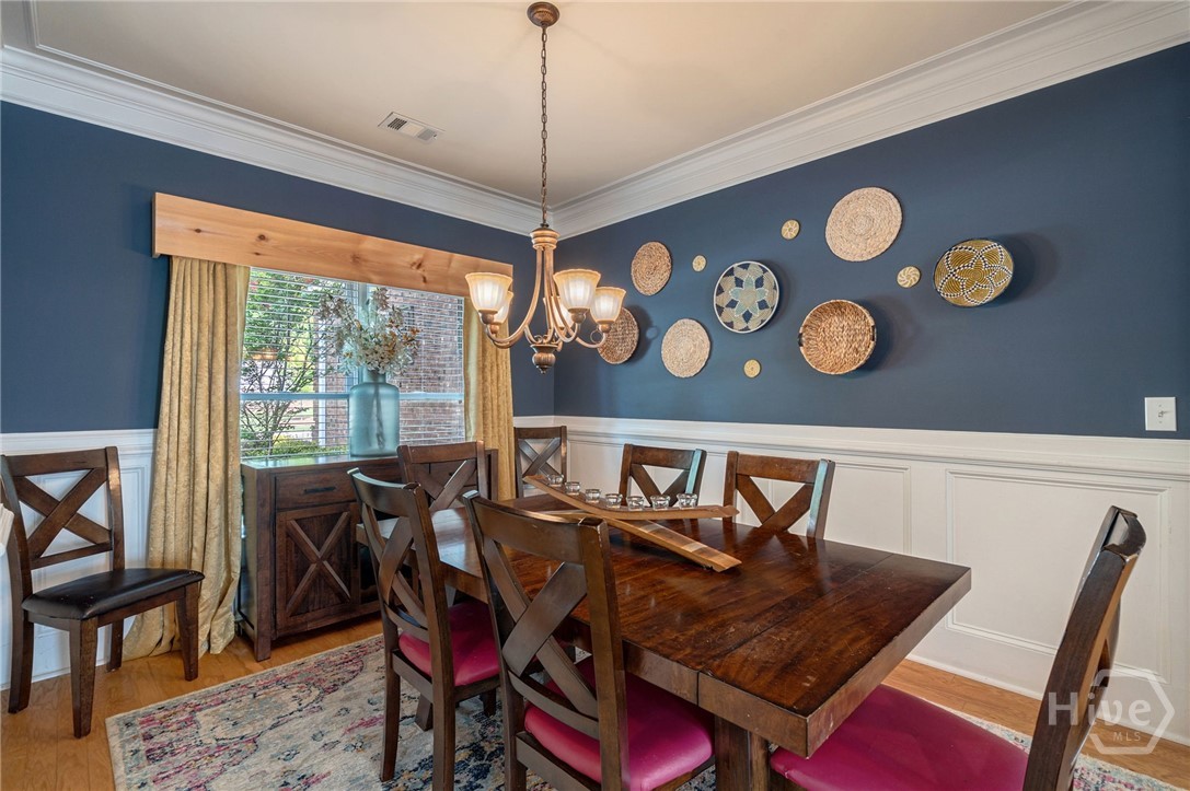 Dining Room –Elegant formal dining room detailed w