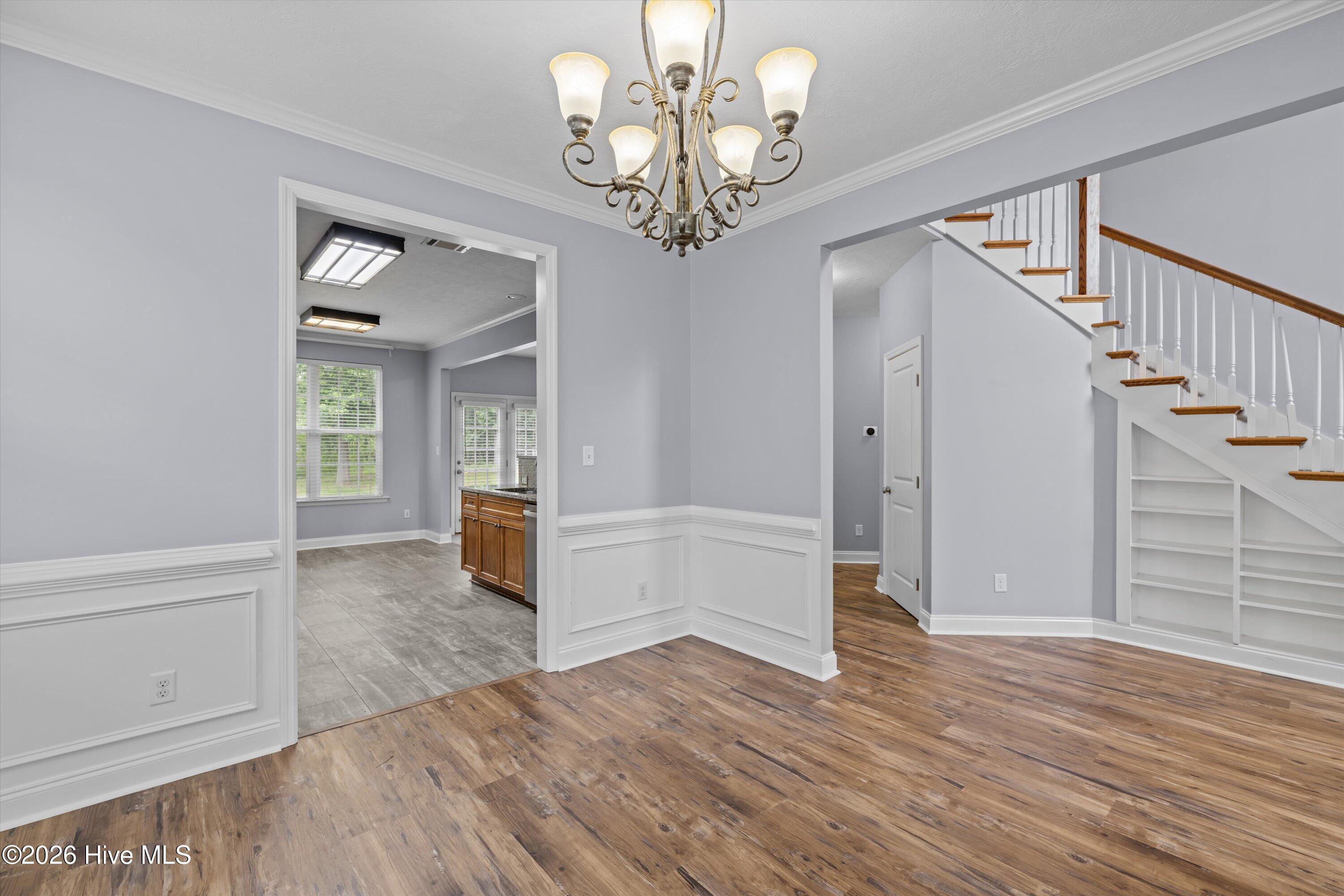Formal dining view to kitchen