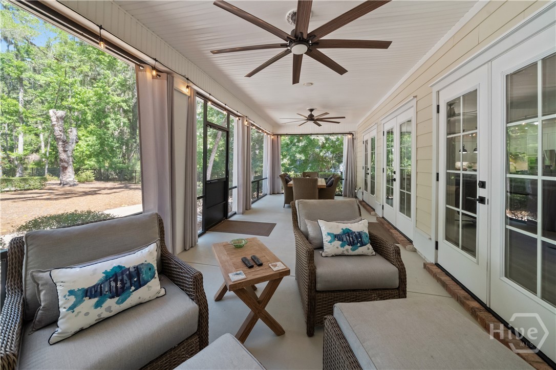 Screened back porch