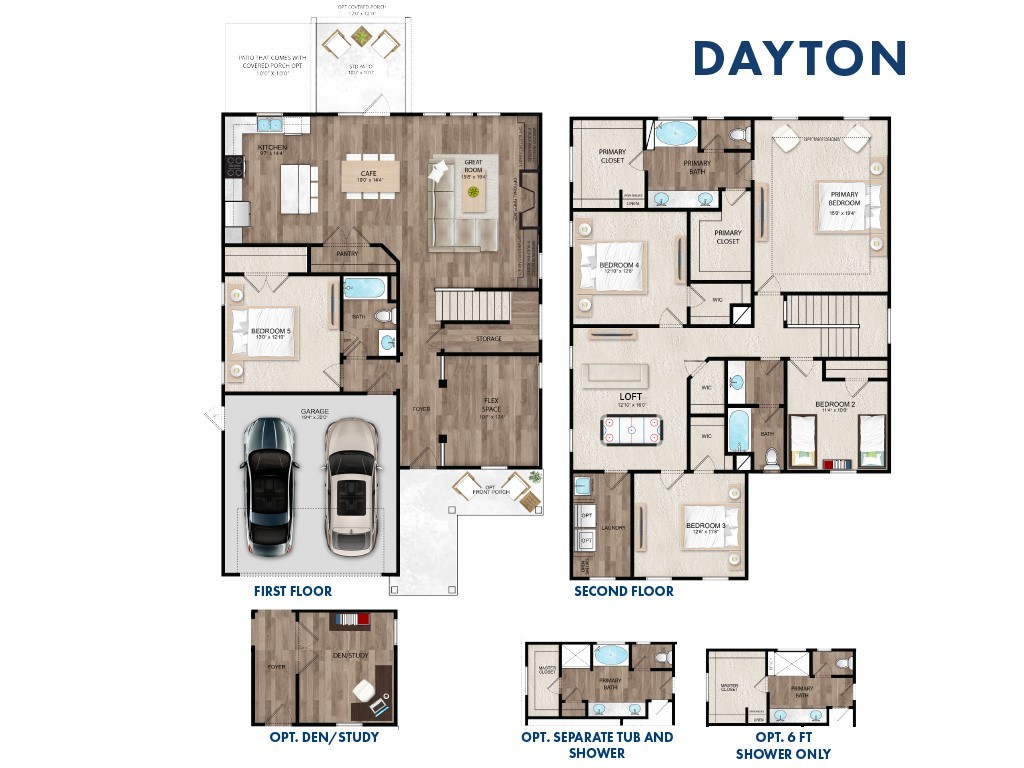 Rendering only. Plan orientation, options, upgrade