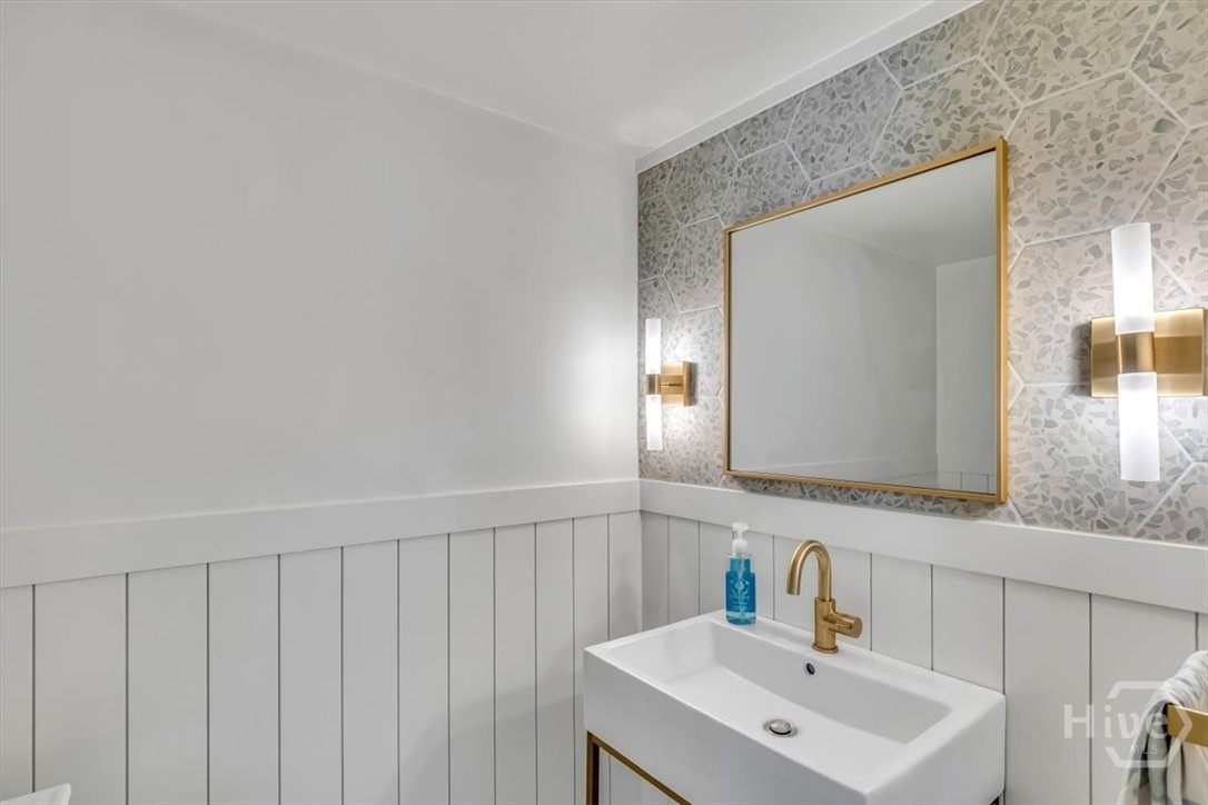 First floor powder room