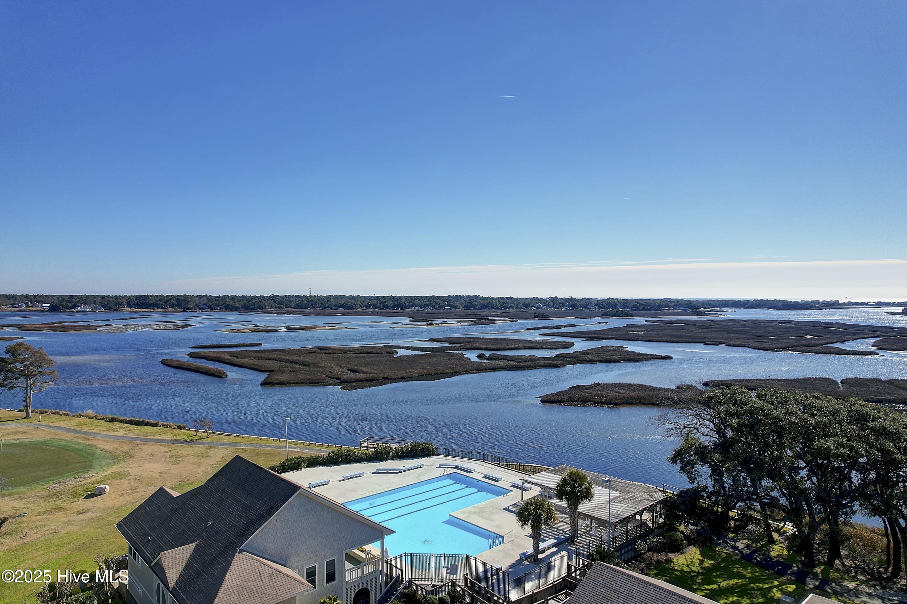 Water view of the ICW and Lockwood Folly River from the Pool
