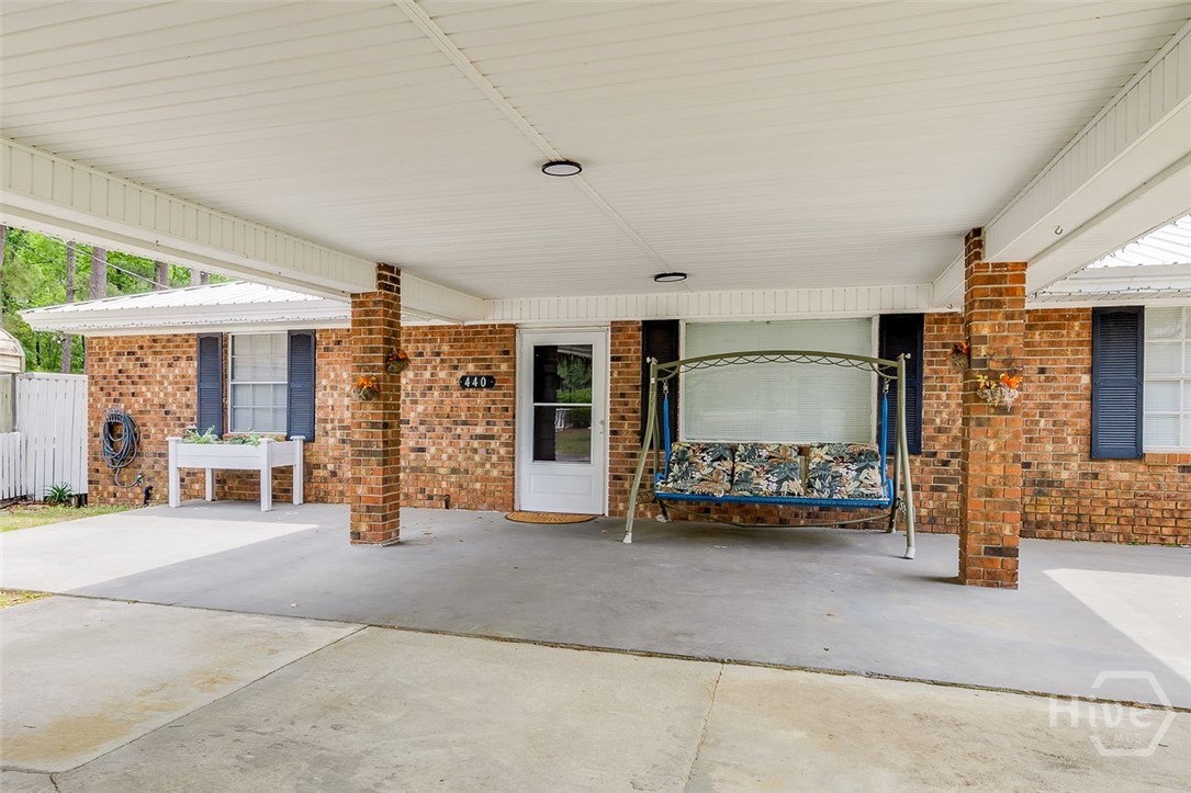 440 Pecan drive through front porch