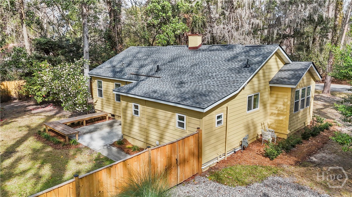 Back and side yard