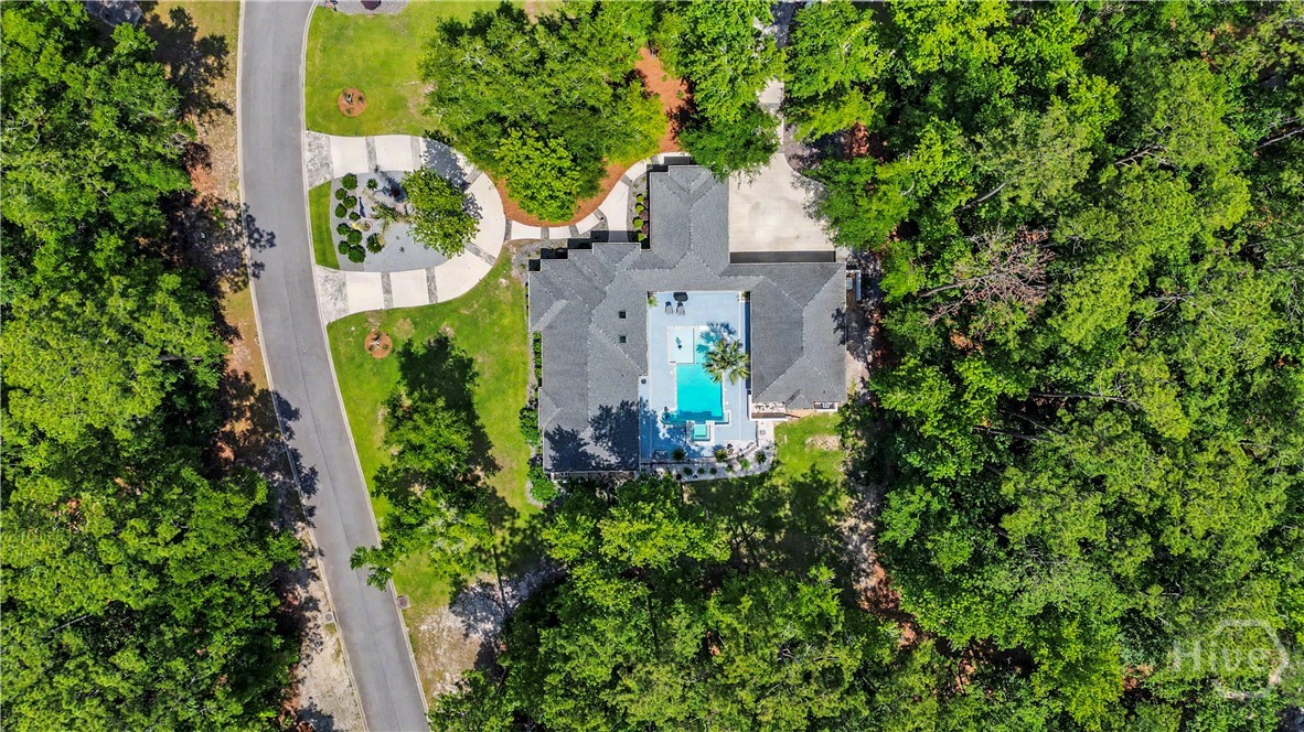 Example of estate size lot with existing home and pool