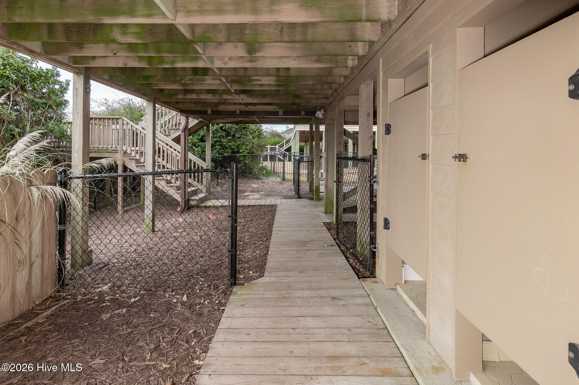 in covered area for extra privacy