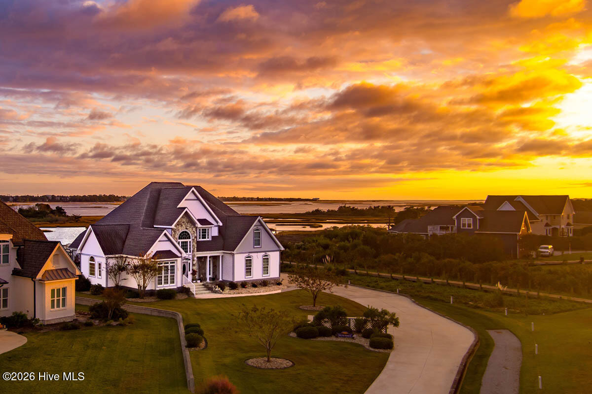 gorgeous sunset aerial