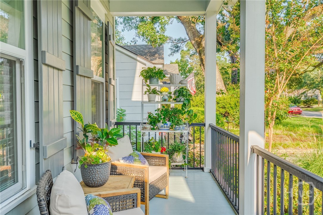 Covered and Gated Front Porch