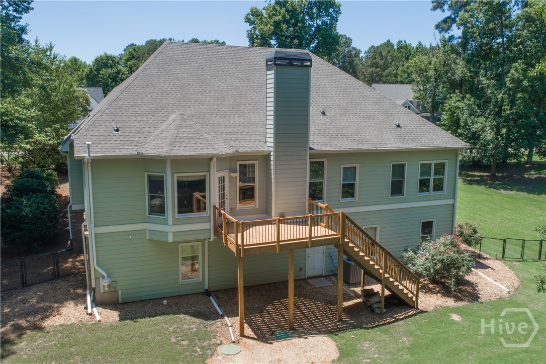 Aerial Back View of the House