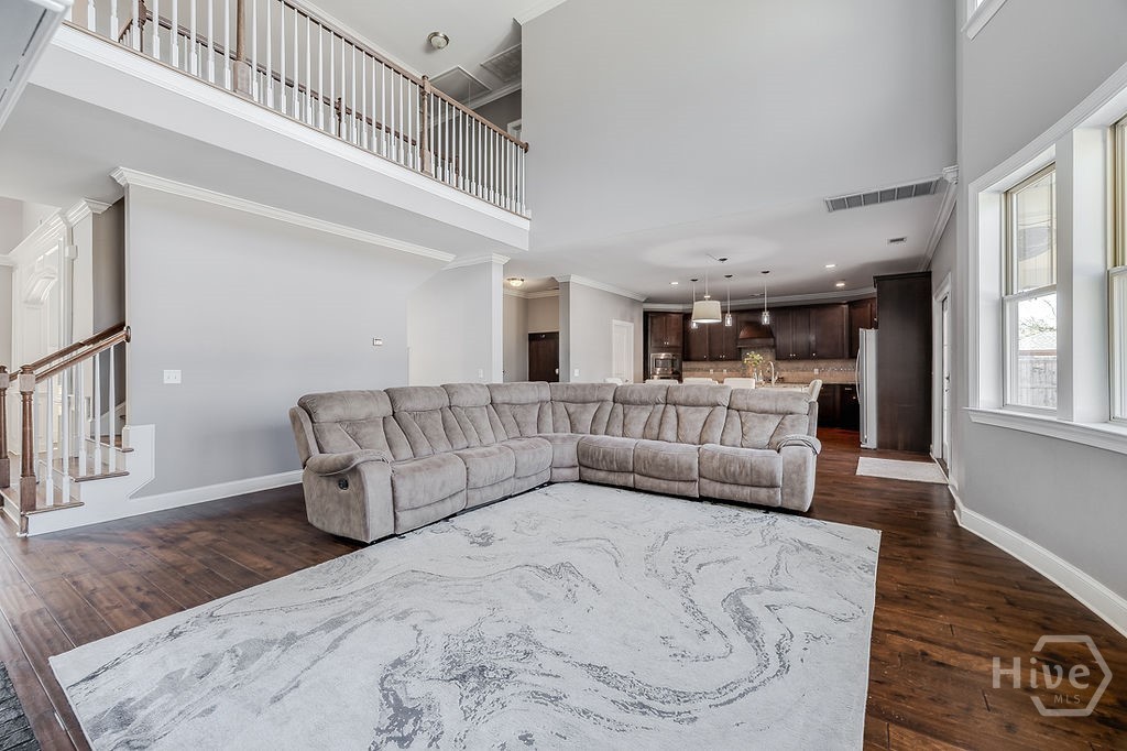 Living room towards left side kitchen