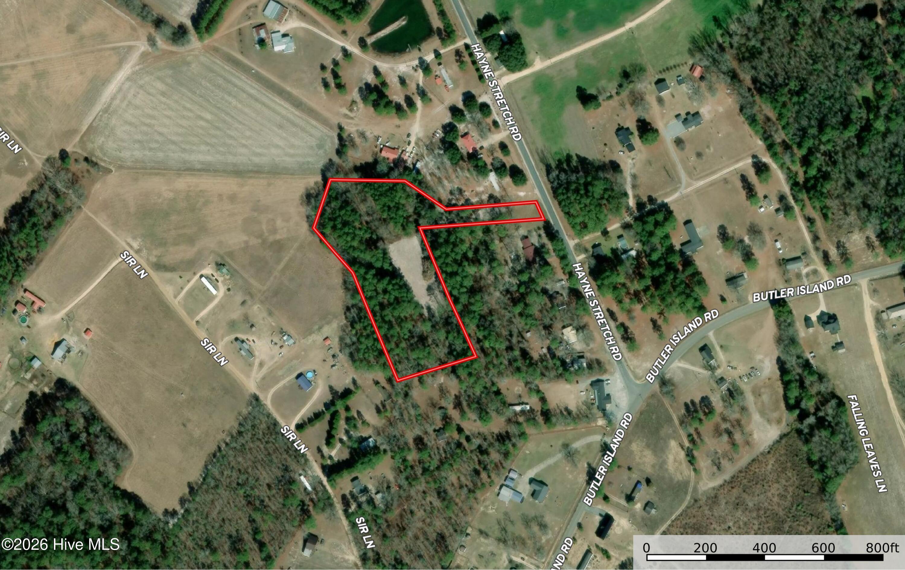 Aerial with approx. boundaries