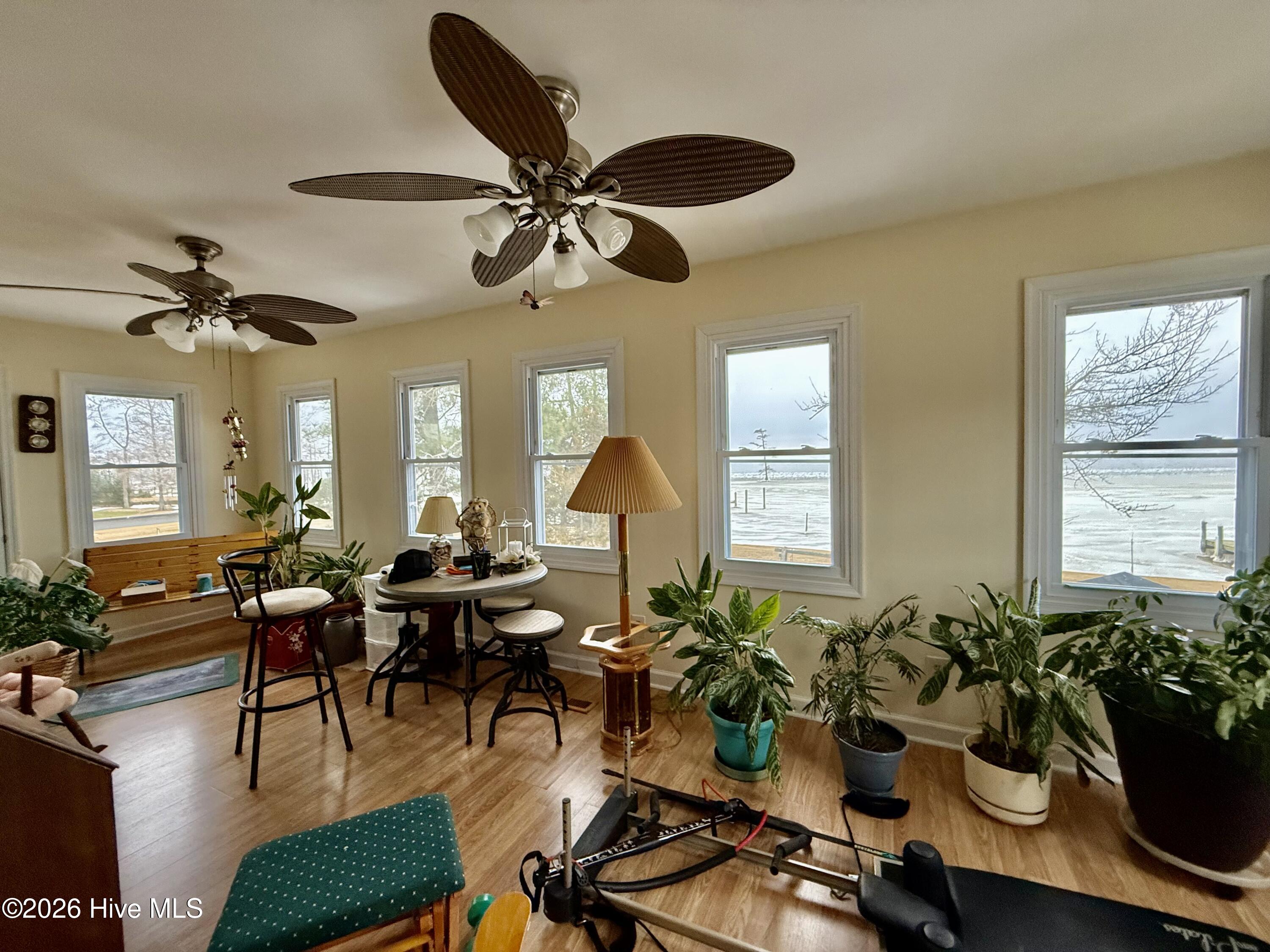 2nd floor sunroom overlooking the sound