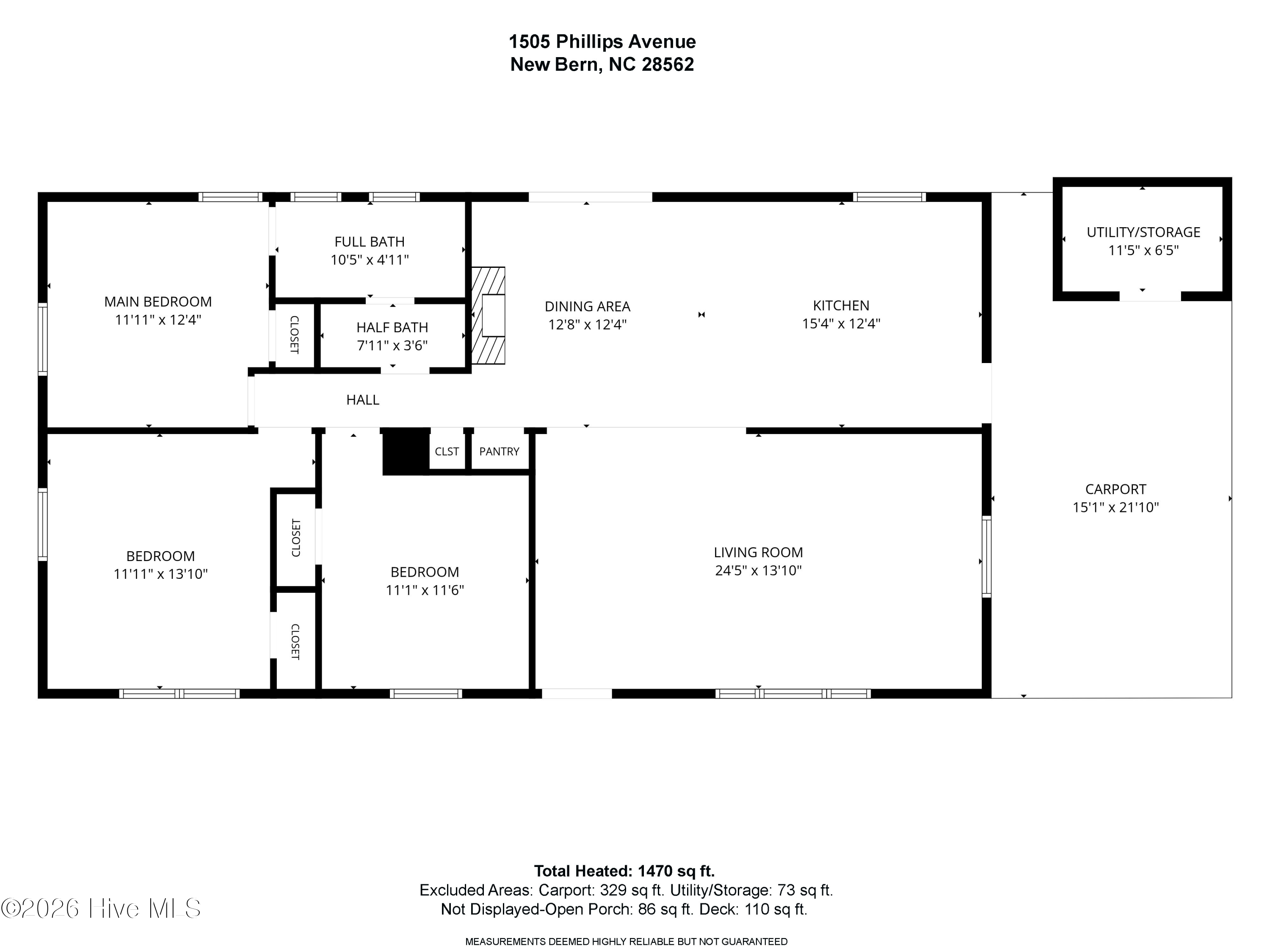 Exterior photo of 1505 Phillips Avenue, New Bern, NC 28562. MLS: 100604256