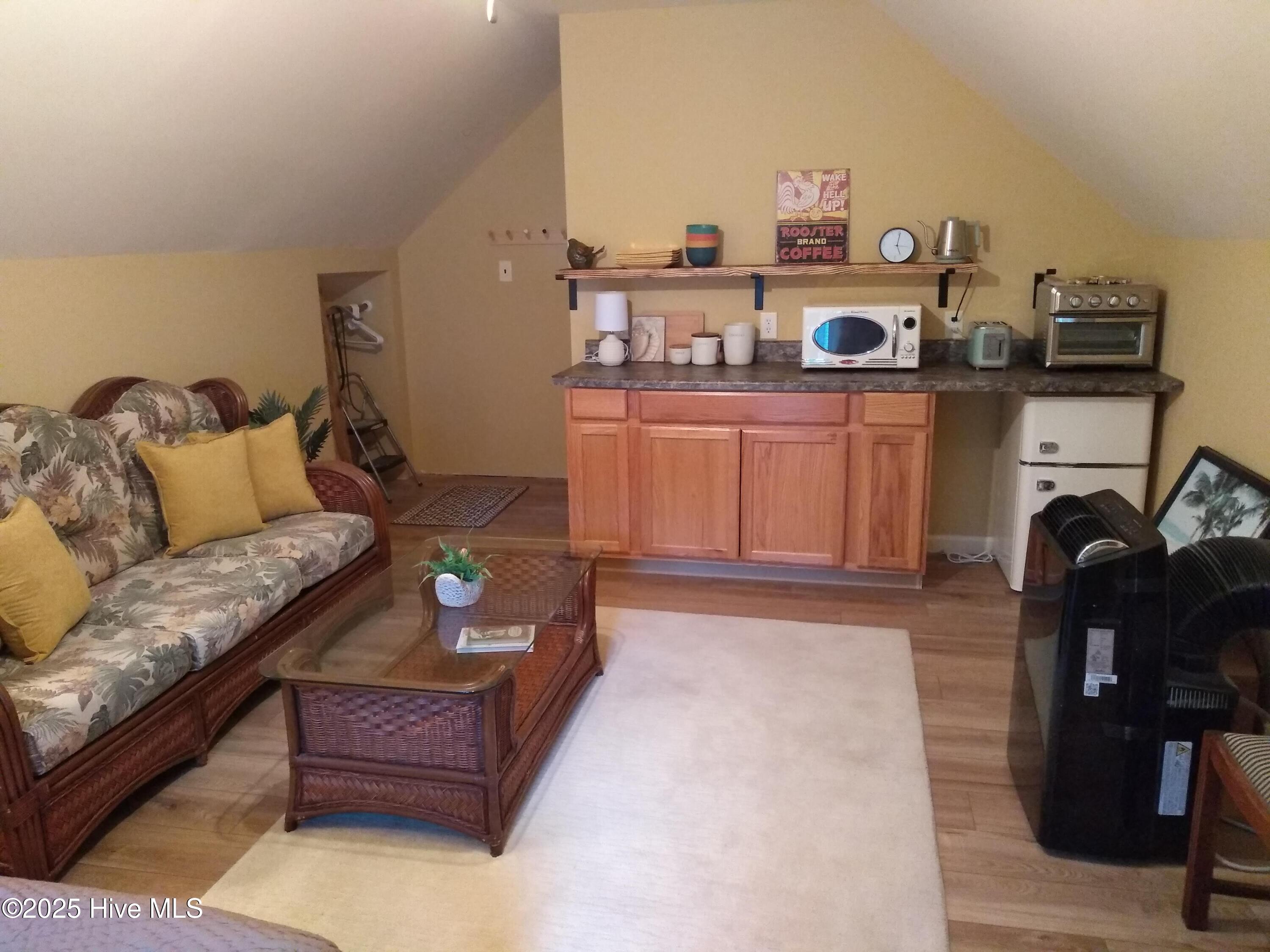 Room above detached garage, when it was furnished.