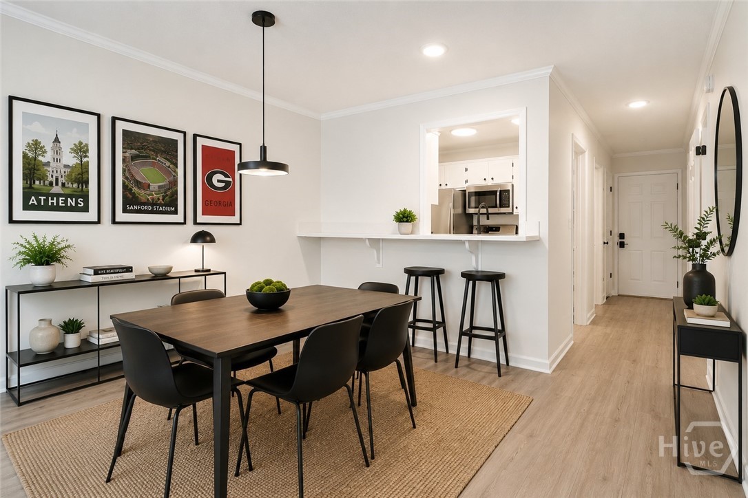 Virtually staged interior