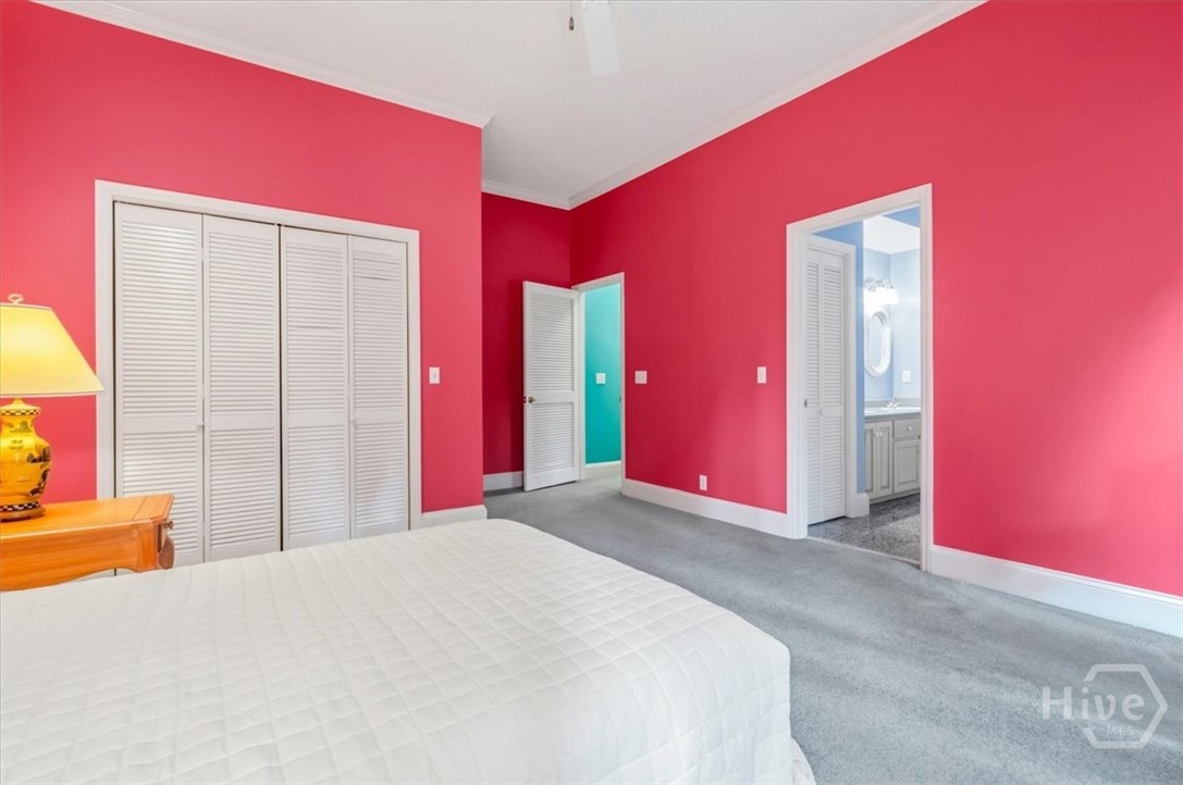 Guest Bedroom #2 with lighted deep closet