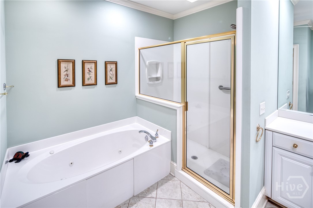 Primary Bath with jetted tub and separate shower