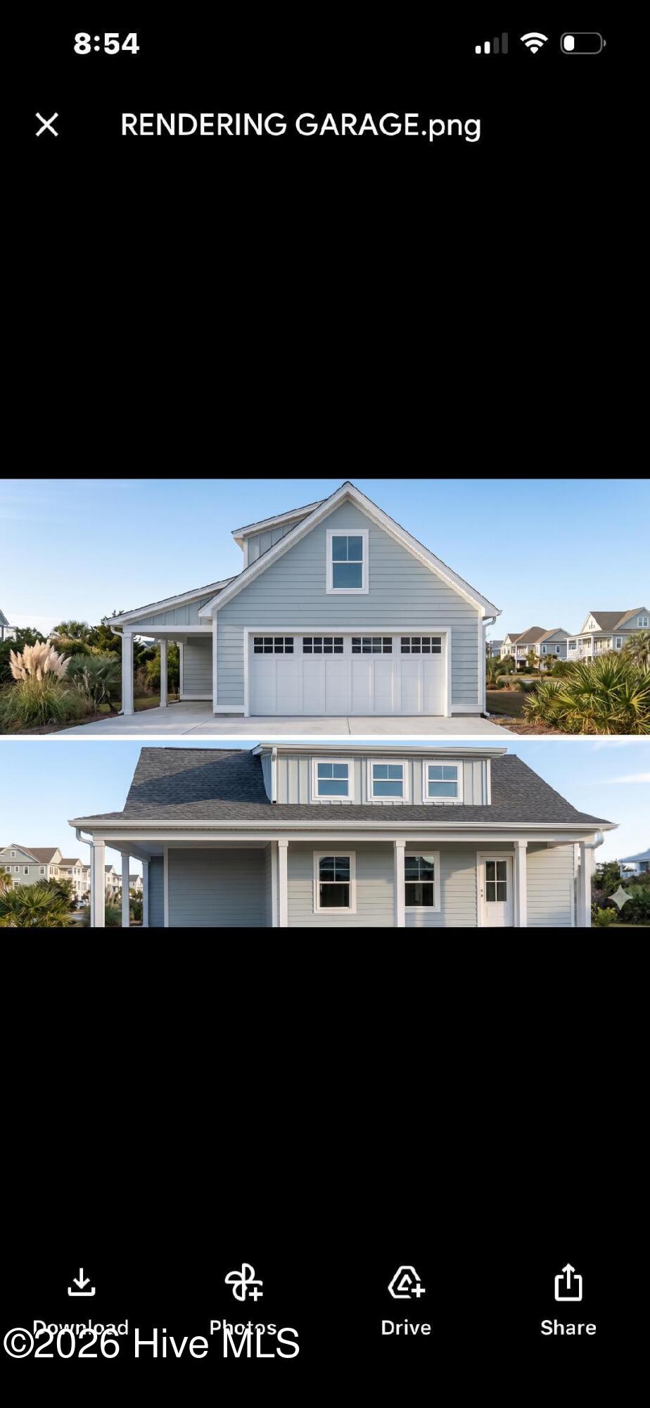 Rendering of the garage that was approved by Town of Boiling Spring Lakes