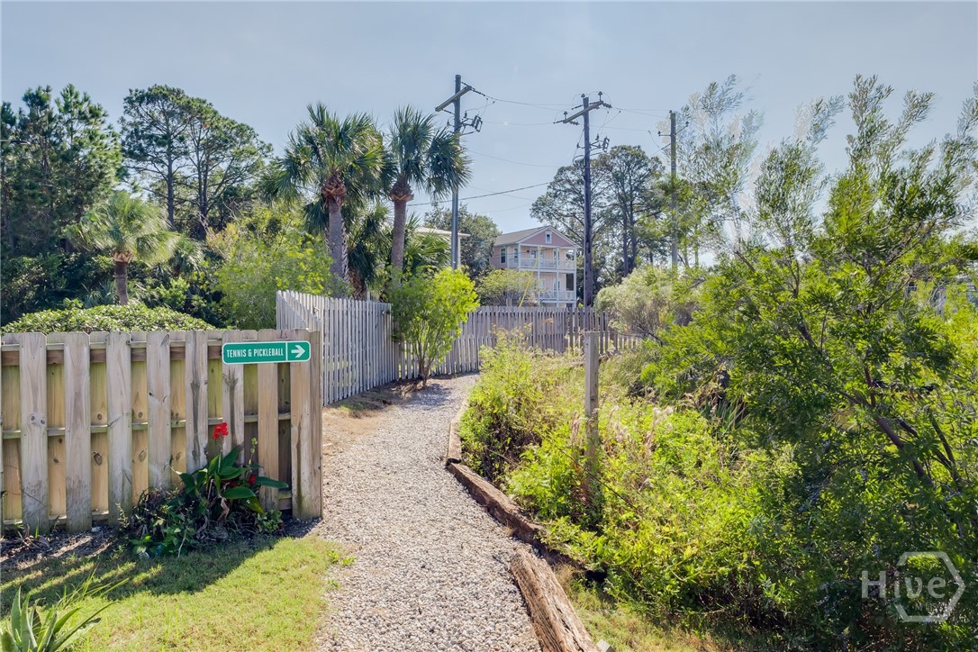 Walking path to beach access