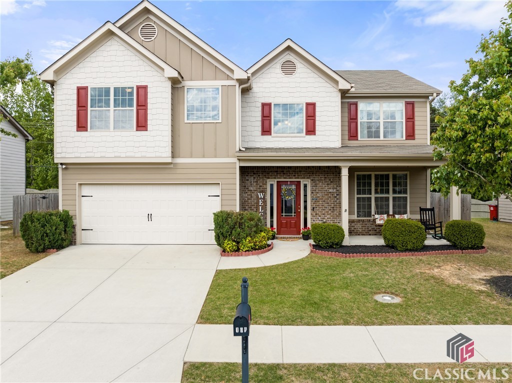 DO WHAT YOU LOVE, LIVE WHERE YOU LOVE DOING IT with this MOVE IN READY home with fenced yard located in sought after JACKSON COUNTY. Open plan living area with built in bookcases is perfect for ENTERTAINING friends and family. Formal living room can be office or library space. ESCAPE to the large primary suite with walk in closet / dressing room to decompress or RETREAT to the private yard to RELAX. Catch up with neighbors at the community pool or grab your racket for a game of tennis. Liberty Estates is located just five minutes from downtown Braselton, with easy access to I-85, Chateau Elan, restaurants and shopping.