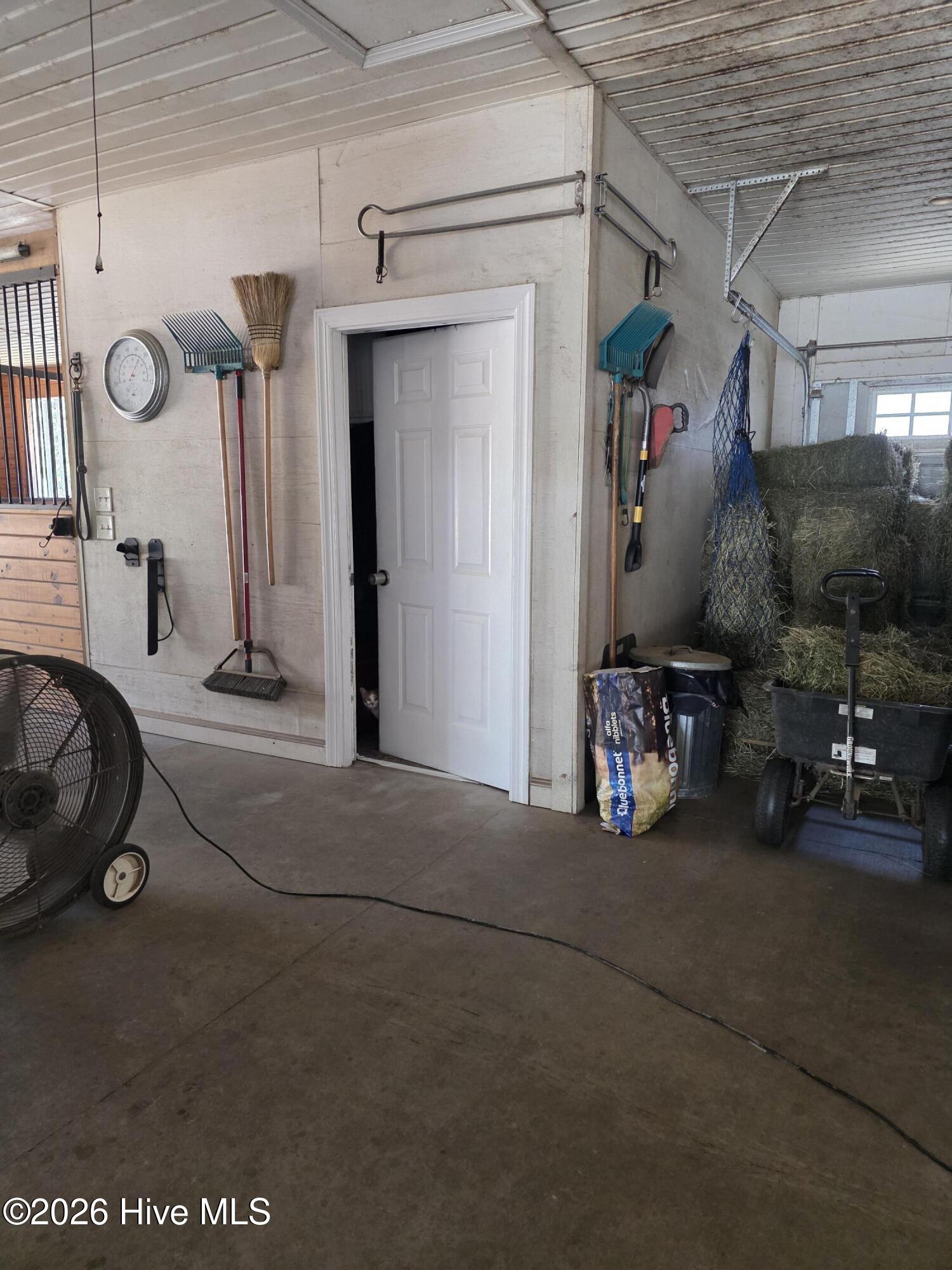 hay storage and tack room