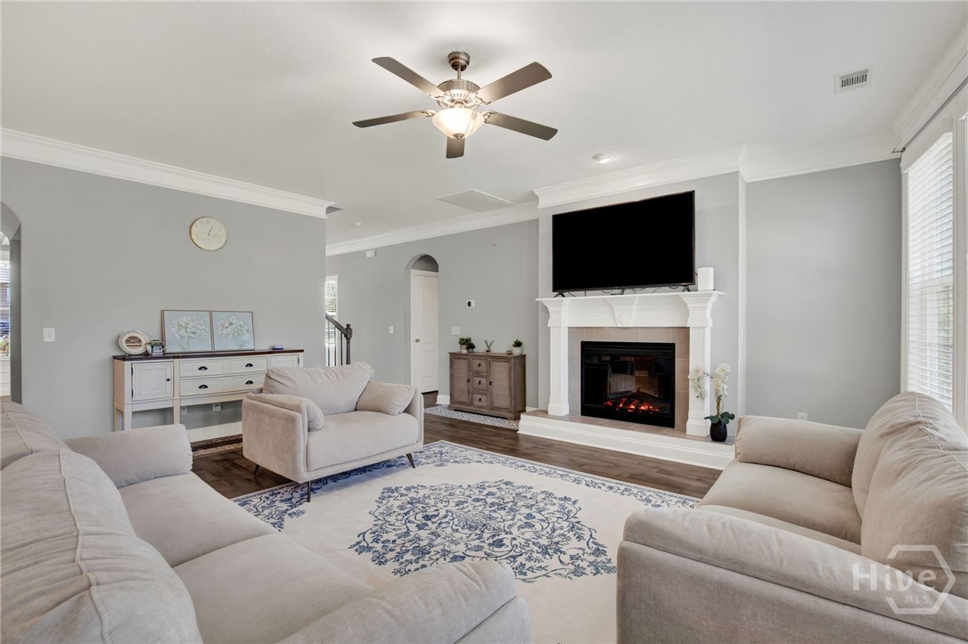 Family Room with Cozy Fireplace