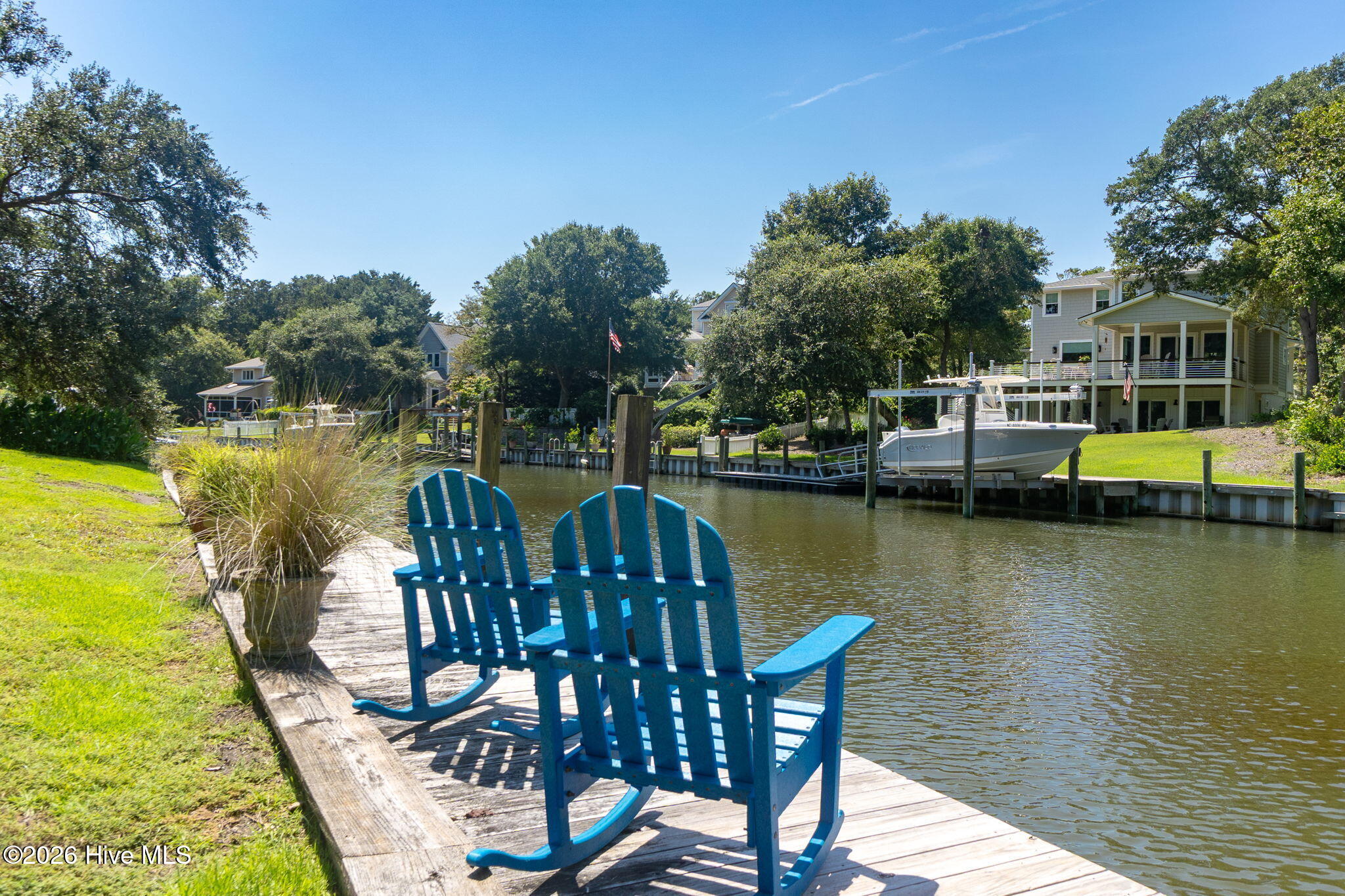 Dock with chairs