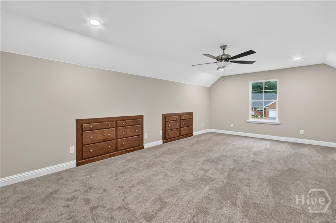 Bonus room with built in dressers/cabinetry