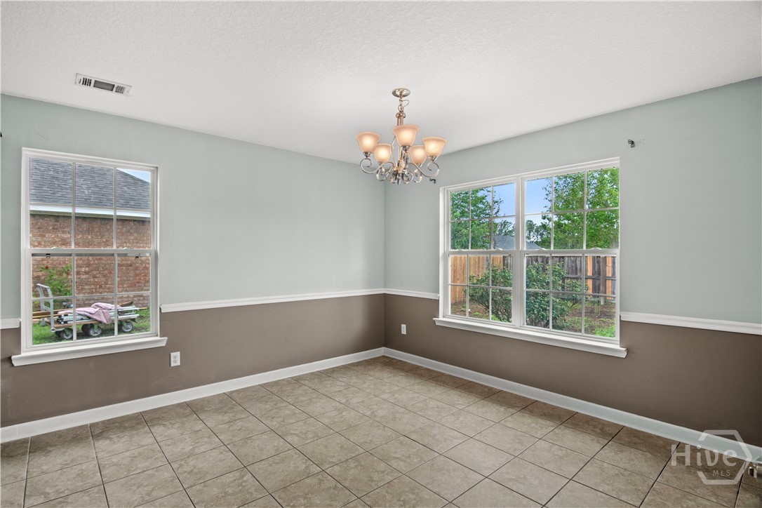 Dining area attached to kitchen