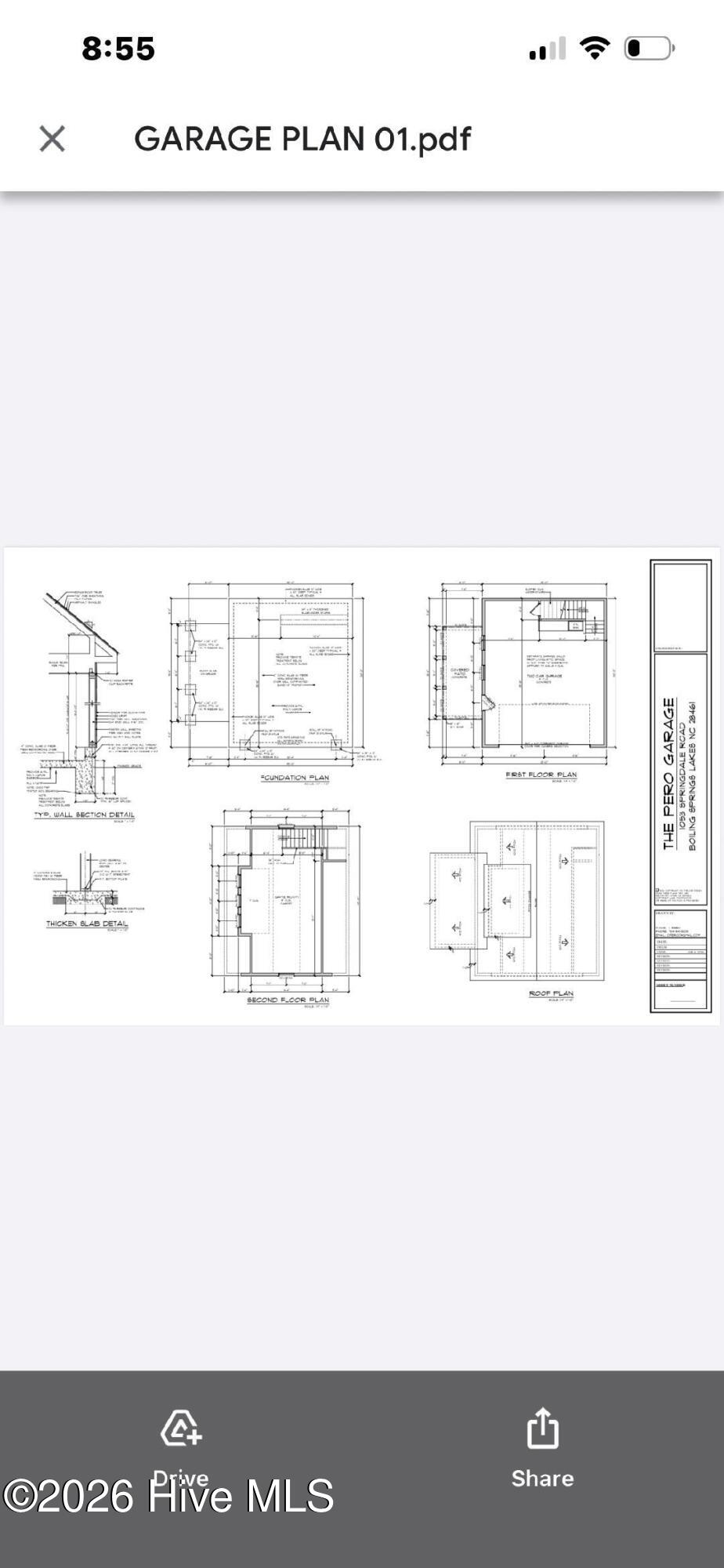Plans drawn up by the builder. Seller never pulled permits and will not be building.
