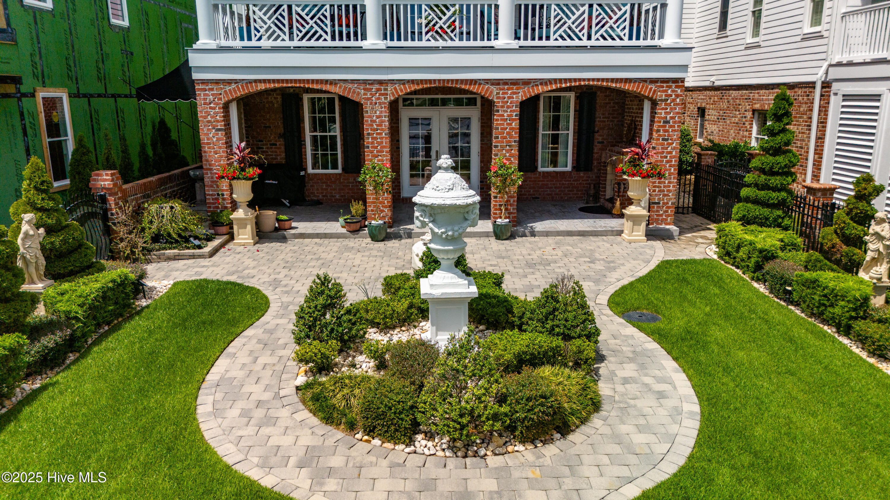 2 fire features - gas fire pit and gas fireplace