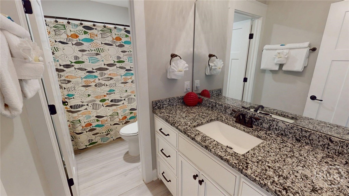 Ground level bathroom