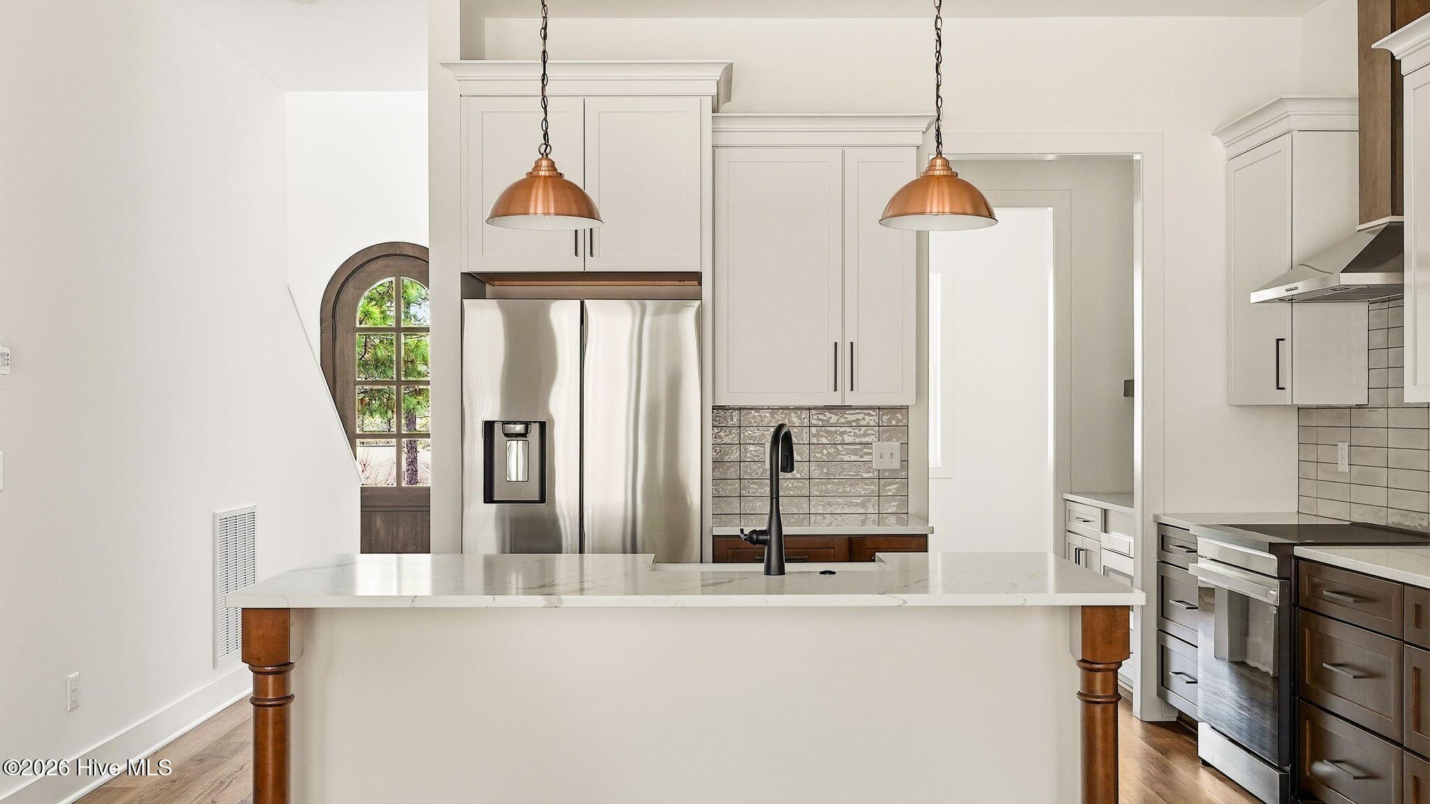 Kitchen open to living room