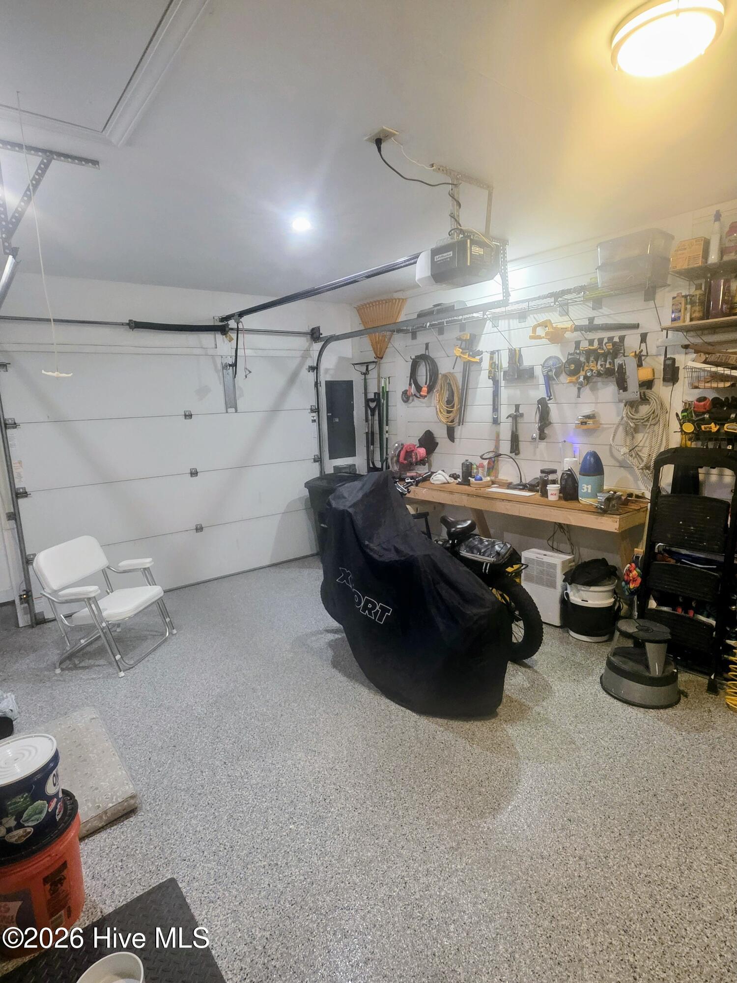 Great garage with generator hook up and EV charger