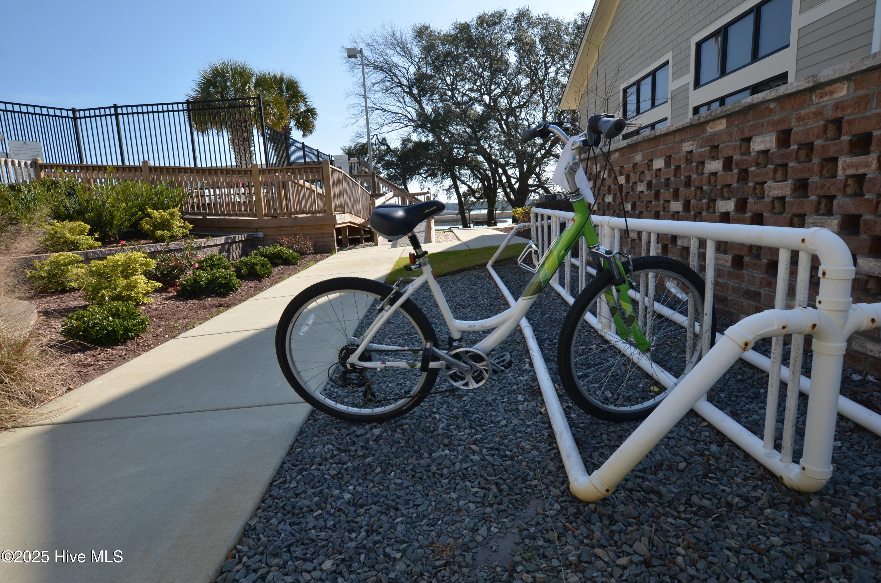 Bike rack at the pool
