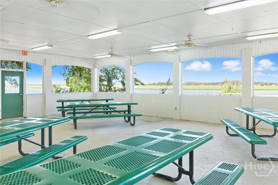 Covered picnic area.