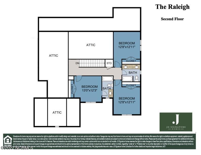 Lot 45 Tanglewood Ct, Hampstead, NC 28443 – photo 3: The Raleigh Second Floor