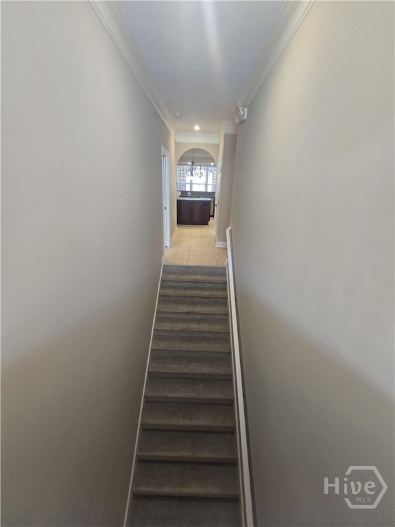 Stairs from Kitchen to Foyer Entrance