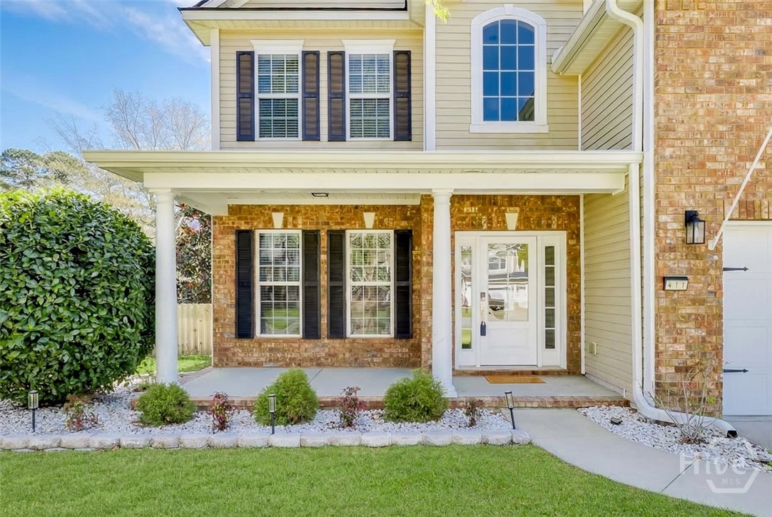 Front porch perfect for rockers.